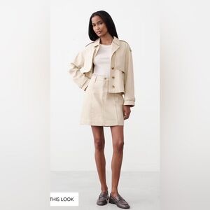 Banana Republic Pierced Denim Mini Skirt